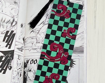 Demon Slayer Inspired Bookmark | Tanjiro Kimono, Anime Manga Gift