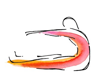 Spine Stretch | Pilates Art Print, Pilates Gift, Pilates Studio Decor, Pilates Inspiration, Inspiration Art, Unique Gifts, Gift