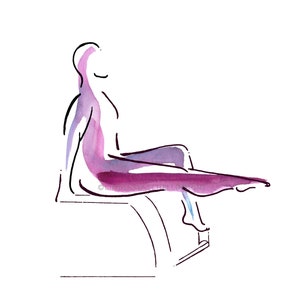 Single Leg Footwork on Chair | Pilates Art Print, Pilates Gift, Pilates Studio Decor, Inspiration Art, Gifts, Pilates Inspiration