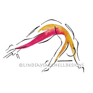 Serpiente en el reformador / Lámina de Pilates, regalo de Pilates, decoración de estudio de Pilates, arte inspirador, regalos, inspiración de Pilates