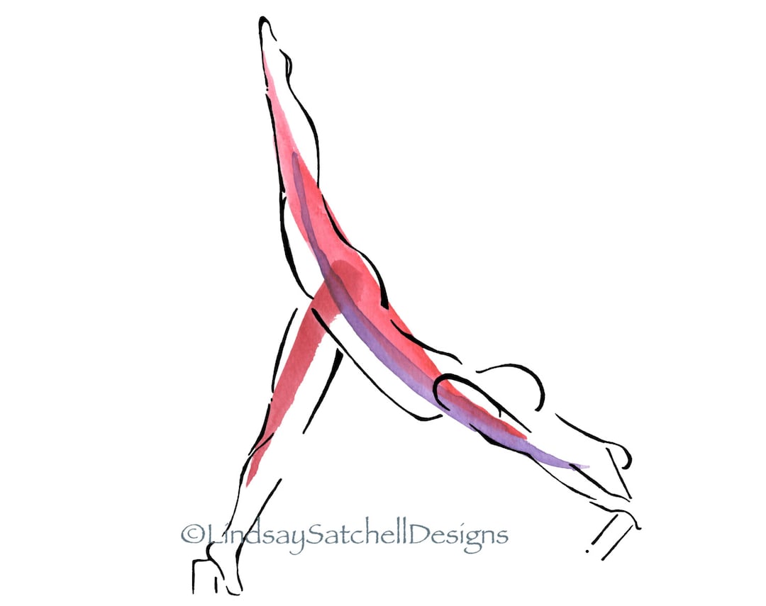 Arabesque on the Reformer Pilates Art Print, Pilates Gift, Pilates
