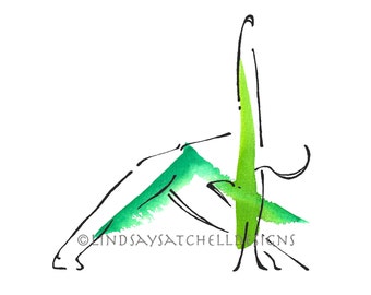 Triangle Pose - Yoga Art Print | Yoga Gifts, Yoga Studio Decor, Yoga Inspiration, Inspiration Gifts, Gift, Inspiration Art