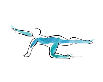 Bird Dog Pose | Pilates Art Print, Pilates Gift, Pilates Studio Decor, Inspiration Art, Pilates Inspiration, Unique Gifts