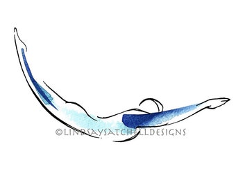 Swan Dive | Pilates Art Print, Pilates gifts, Pilates Studio Decor, Unique Gift Idea, Inspiration Art, Pilates Inspiration