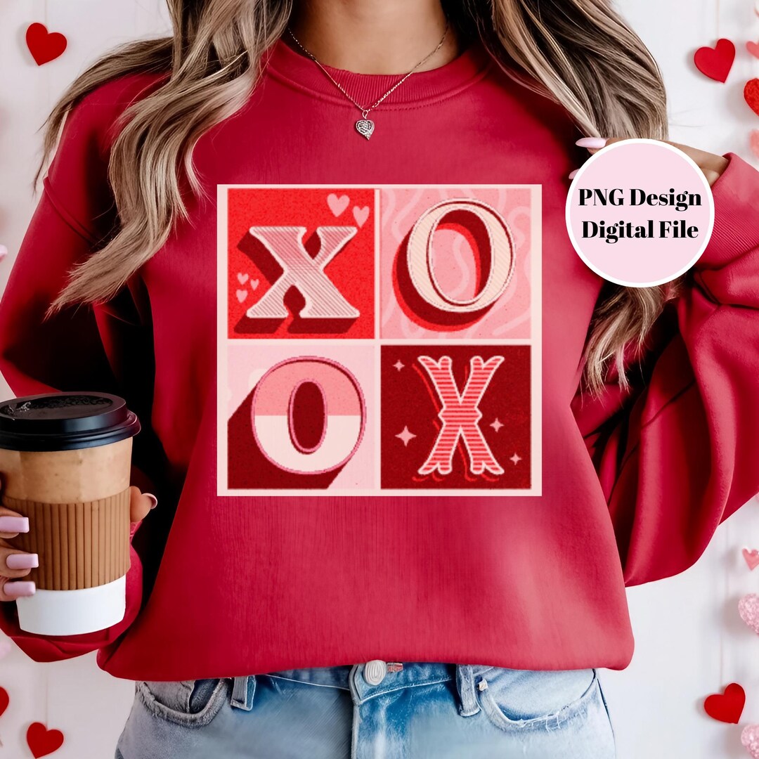 XOXO PNG Digital Design Valentines Png Square Xoxo Valentines Clipart ...