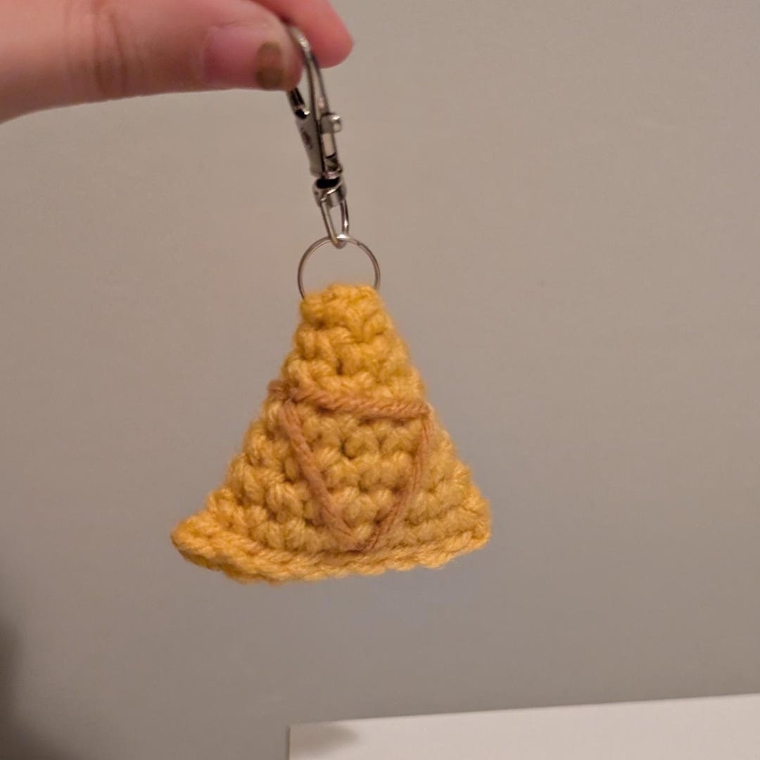 Triagle Keychain Sacred Triangle Crochet Keychain - Etsy