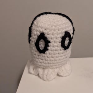 Sad Music Ghost Crochet Plush