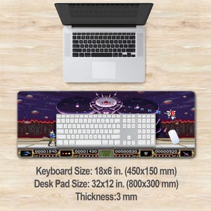 Contra Hard Corps Reloaded Mouse Pad XXL, Aseprite Art Design Desk Pad Large, Konami Video Game Desk Mat Long, Keyboard Computer Laptop Mat image 5
