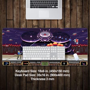 Contra Hard Corps Reloaded Mouse Pad XXL, Aseprite Art Design Desk Pad Large, Konami Video Game Desk Mat Long, Keyboard Computer Laptop Mat image 3