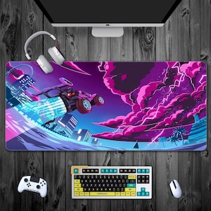 Rocket League Gaming Mouse Pad, High quality printing Gaming Desk Pad, Gaming Computer Keyboard Desk Mat, Mouse pad xxl, Gift For Gamer