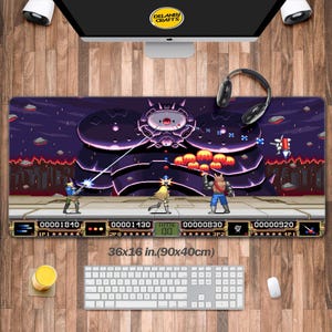Contra Hard Corps Reloaded Mouse Pad XXL, Aseprite Art Design Desk Pad Large, Konami Video Game Desk Mat Long, Keyboard Computer Laptop Mat image 1