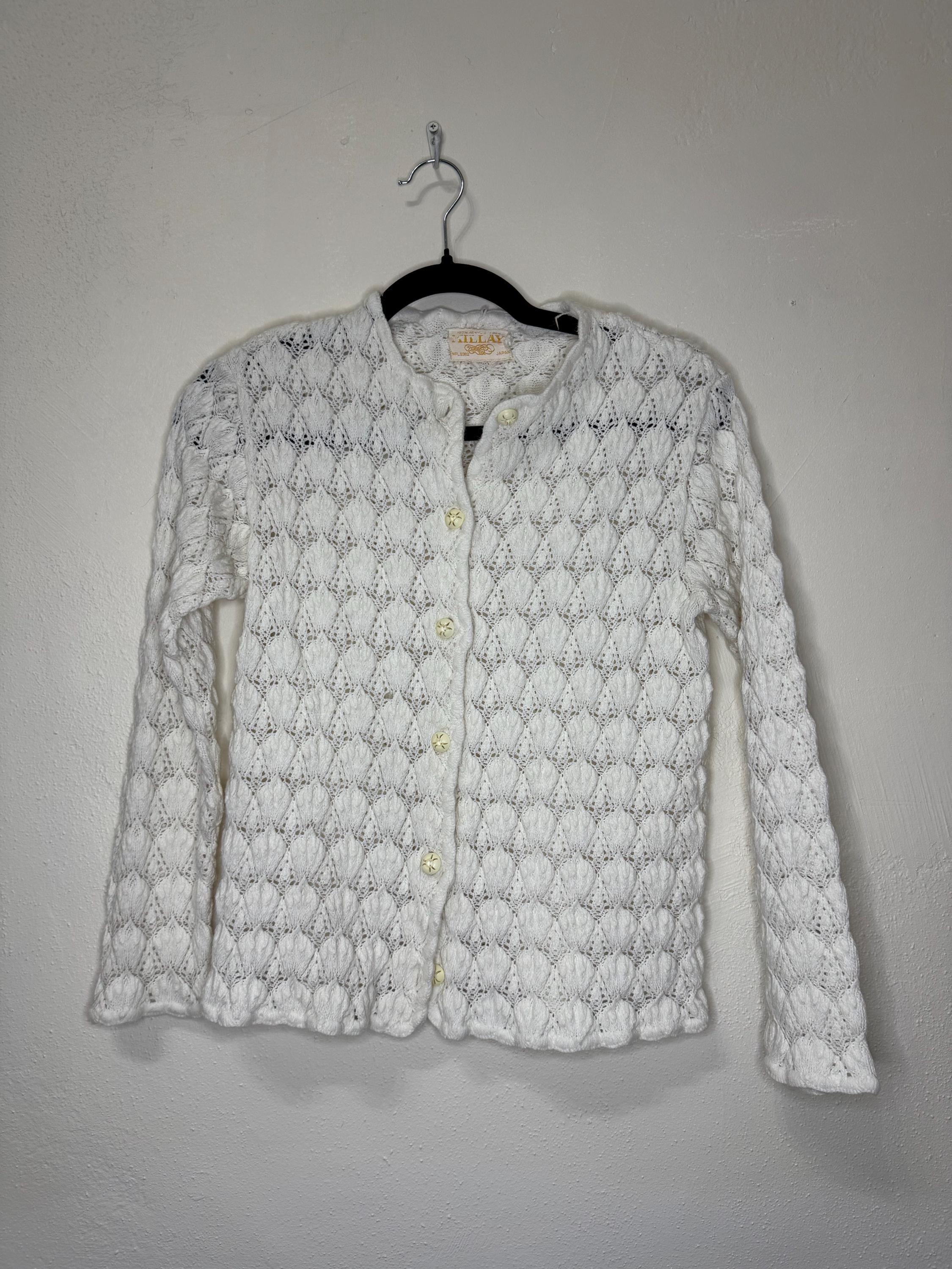 Vintage 60s/70s Millay Knit Cardigan; Made in Japan; Fits Like an