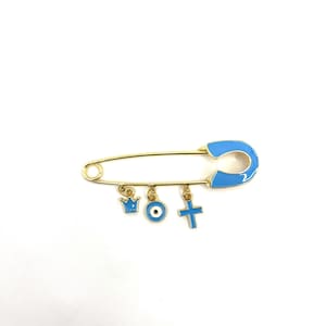 Evil Eye Pin, Baby Boy Gift, Baby Shower Gift, Baby Keepsake