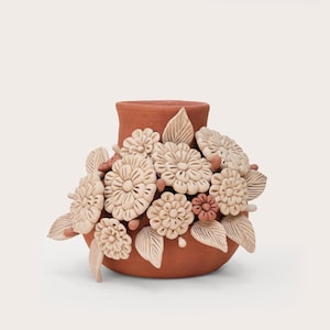 Clay vase, Handmade vase, Oaxaca jar