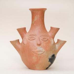 Clay vase, handmade vase, clay vase, Oaxaca vase