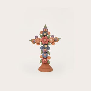 Cruz miniatura de barro hecha en México / cruz de barro / miniatura