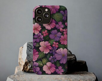 Coque de portable Midnight Garden - Coque esthétique fleurs sauvages