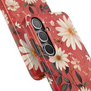 Daisy Blümchen Handyhülle: Vintage Rotes Wildblumen Design