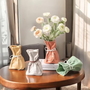 Nordic Minimalist Ceramic Vase | Elegant Flower Arrangement Vase | Water Art Decor | Perfect Home Decoration