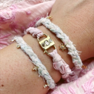 Coquette beachy boho friendship charm bracelet image 1