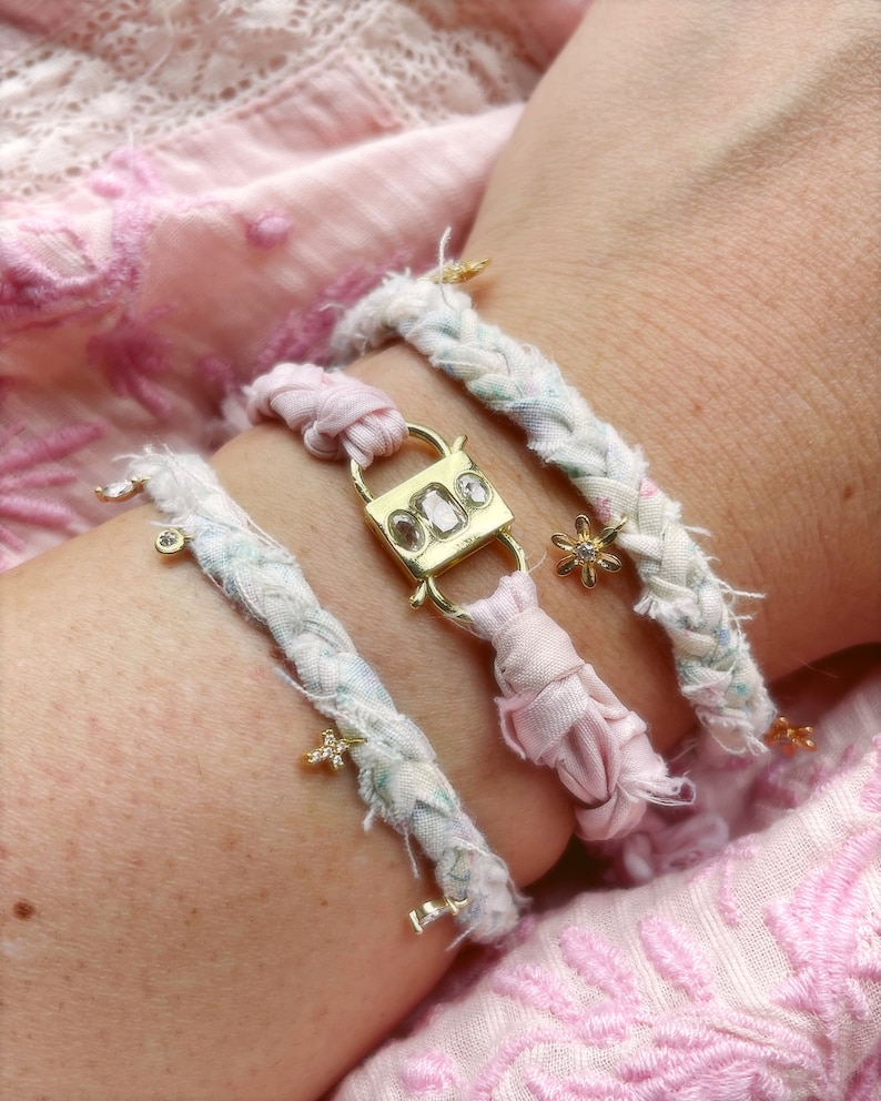 Coquette beachy boho friendship charm bracelet image 1