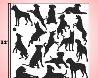 Adesivo Auto INDIGOS UG - Decal JDM Pitbull Dog Con Ali - Pellicola Tedesca Resistente UV - Nero 88 X 149 Mm