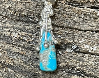 Turquoise Sterling Silver Pendant RF745