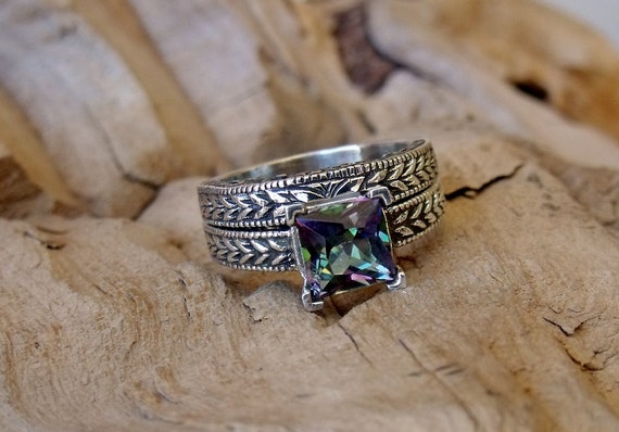 Mystic topaz wedding set deals