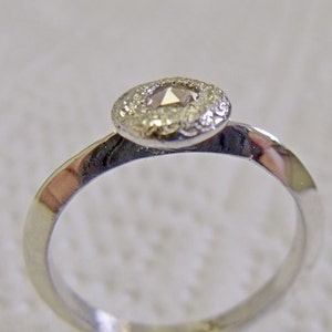 Rose Cut Diamond in Sterling Silver Ring RF618 - Etsy