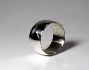 Wedding Band  - 9mm Low Dome Sterling Silver RF406