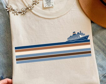 Cruise Comfort Colors Shirt, Retro Cruise Ship T-Shirt, Family Cruise Vacation Tee