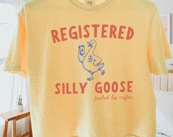 Registered Silly Goose Shirt, Funny Nurse Coffee T-Shirt, Comfort Colors RN Tee