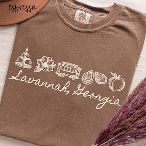 Savannah Georgia Shirt For Women Savannah Comfort Colors Tee Savannah Souvenir Gift Savannah Girls Trip Top Savannah Vacation, Bachelorette
