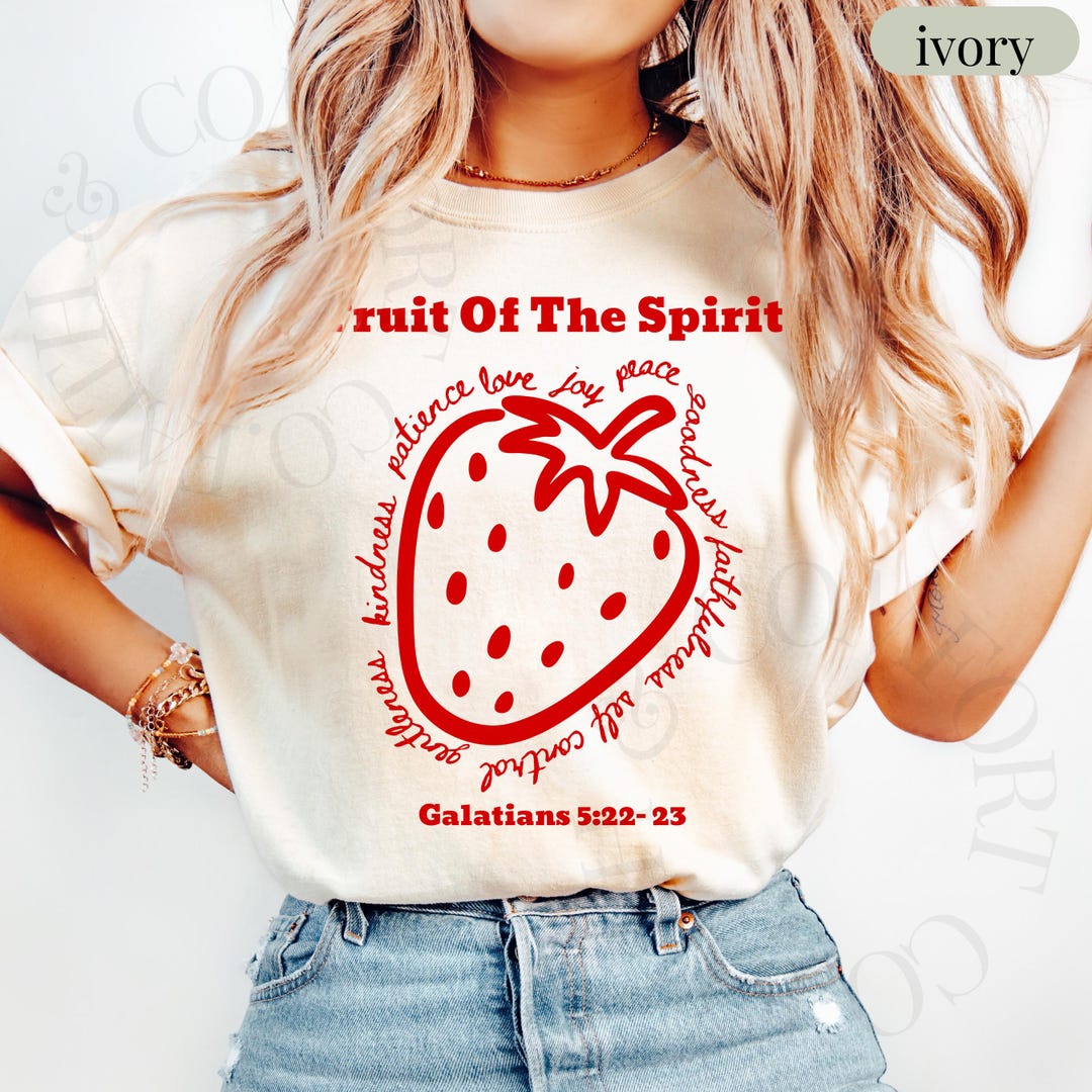 Fruit of the Spirit Shirt Comfort Colors T Shirt for Women Christian ...