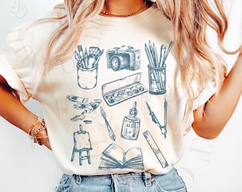 Art Shirt Vintage Aesthetic T Shirt For Artists Comfort Colors Oversized T Shirt Retro Graphic Tee For Painters Gifts For Art Teacher Shirt