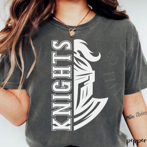 Knights School Mascot Shirt For Teacher, Comfort Colors School Spirit Knight Teacher T Shirt, Knight Game Day Shirt, Knight Teacher Gift,