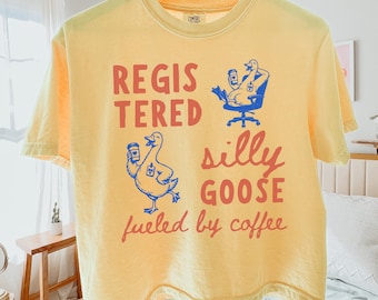 Registered Silly Goose Shirt, Funny Nurse Coffee T-Shirt, Comfort Colors RN Tee