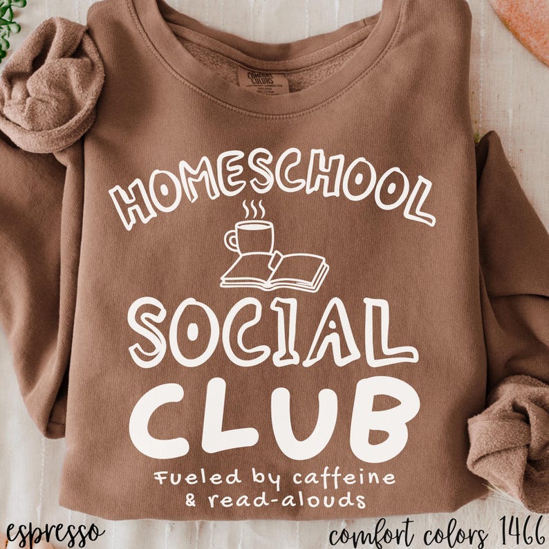 Homeschool Mom Shirt, Comfort Colors Home Education T-Shirt, Coffee Homeschool Mama Tee Espresso