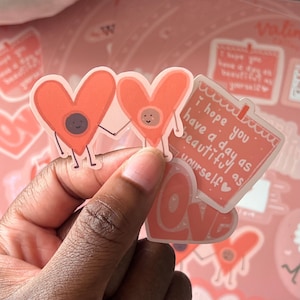 Couple&#39;s Collection Sticker Sheet | Cute Love-Themed Stickers | Pink Aesthetic Stickers for Journals & Gifts
