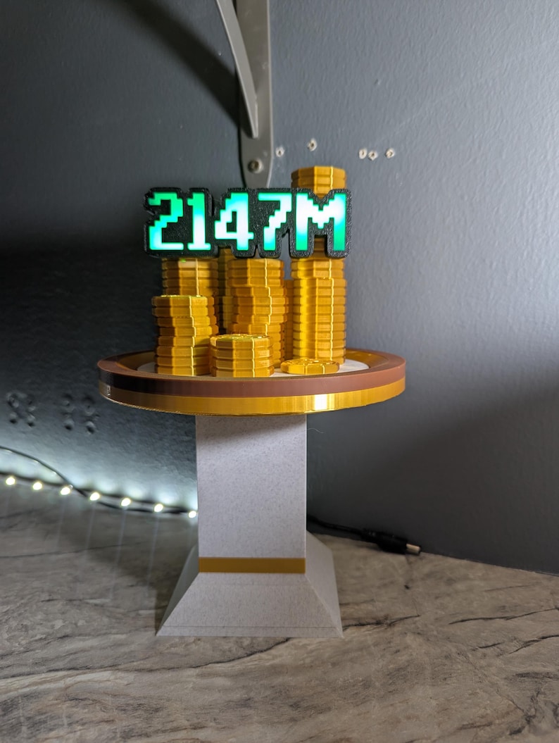 OSRS Runescape Max Gold Stack LED Desk Lamp With Custom Username - Etsy