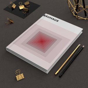 Bauhaus-Inspired Hardcover Journal, Elegant Notebook, Art Project Planner, Design Lover&#39;s Gift, Aesthetic Writing Journal