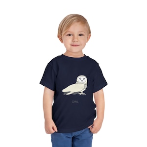 Adorable Toddler Owl Tee, Cute Kids Shirt, Baby Owl Gift, Toddler Boys Girls T-Shirt, Animal Lover Apparel, Lovely Outfit, Playful