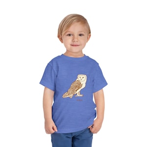 Cute Toddler Owl Tee, Comfortable Kids T-Shirt, Gentle Nature-Inspired Gift, Baby Shower, Owl Lover