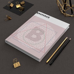 Bauhaus-Inspired Hardcover Journal, Minimalist Notebook, Elegant Writing Journal, Stylish Gift for Designers, Creative Writing, Art Journal