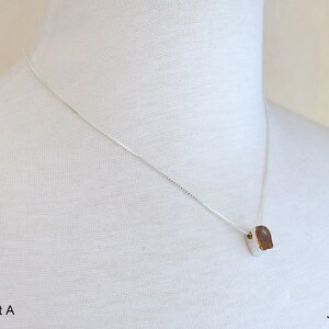 Raw Citrine Sterling Silver Necklace, Rough Citrine Gemstone Pendant Gift for Her or Him, CHOOSE YOUR PENDANT