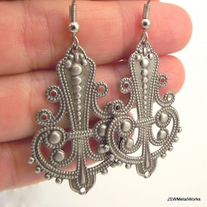 Brincos de prata marroquinos ornamentados e antigos, brincos de prata extravagantes, presente para mulheres