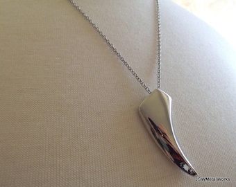 Stainless Steel Tooth Necklace, Fang Tusk Stainless Pendant, Every Day Necklace Gift for Men or Women