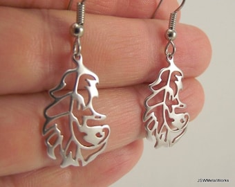 Pendientes minimalistas de plata mate con forma de pluma, ángel guardián, ala, naturaleza, joyería minimalista, regalo por menos de 20