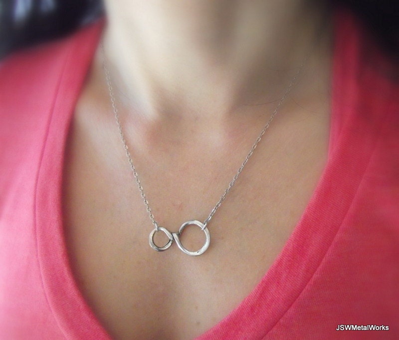 Endless Loops Silver Infinity Pendant Silver Necklace Etsy