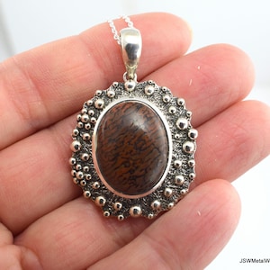 Fossilized Dinosaur Bone Silver Necklace, Dino Fossil Silver Pendant Gift for Him or Her
